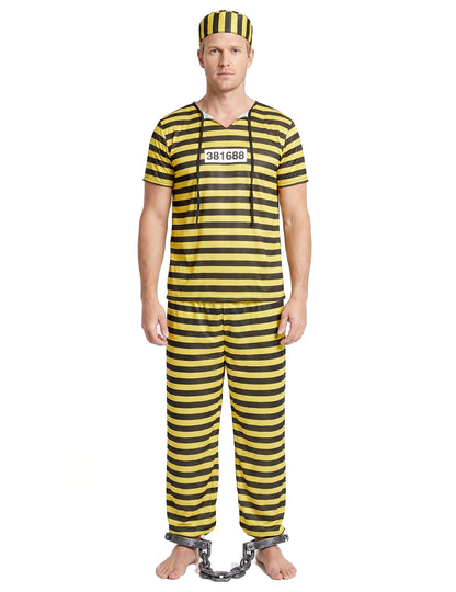 Déguisement prisonnierhomme jaune