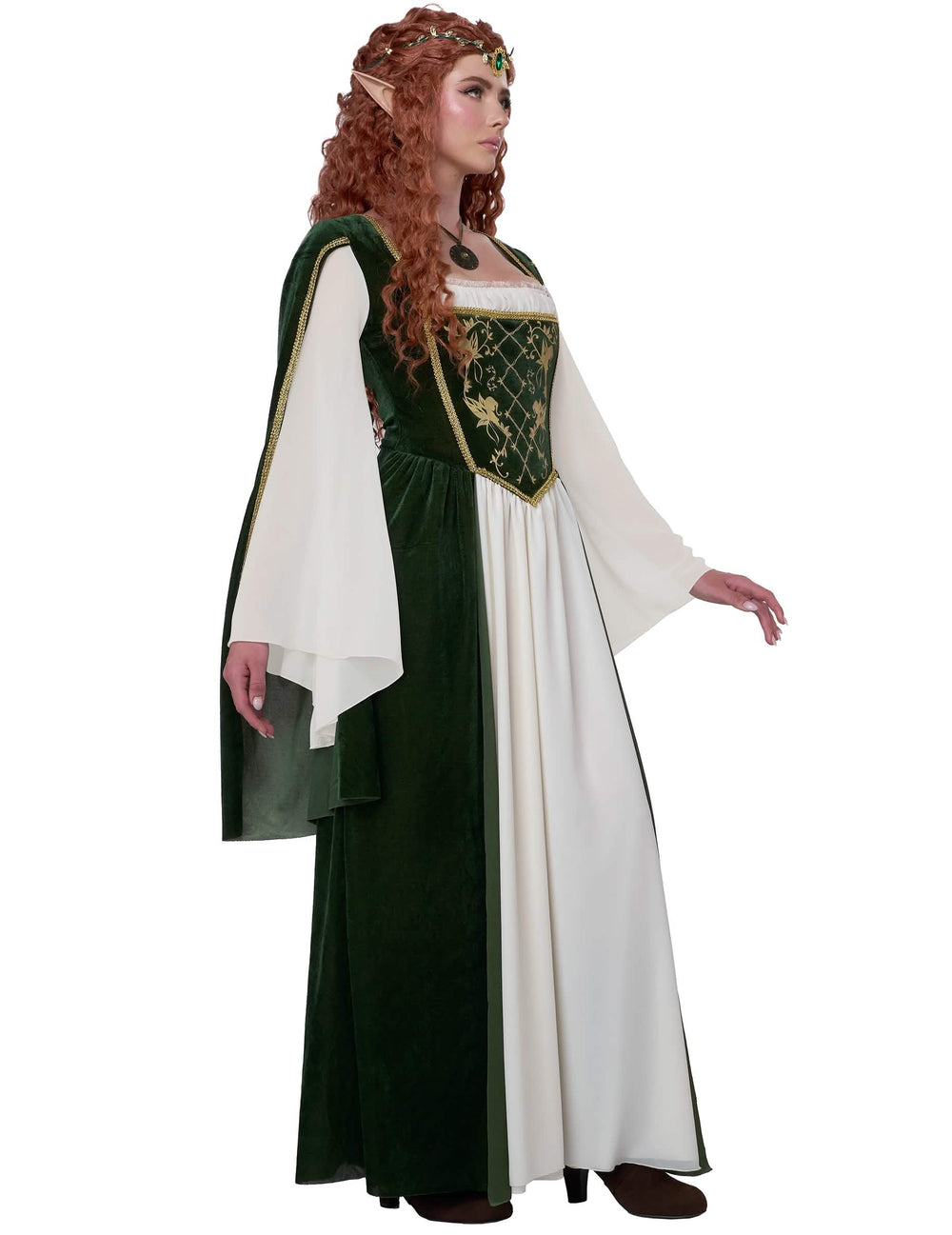Vue de profil du déguisement de reine elfique