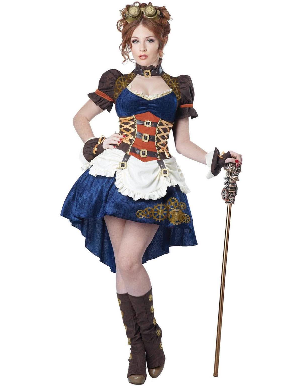 Steampunk retro-futuristisch koppelkostuum voor volwassenen