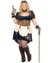 Plus size steampunk kostuum voor dames