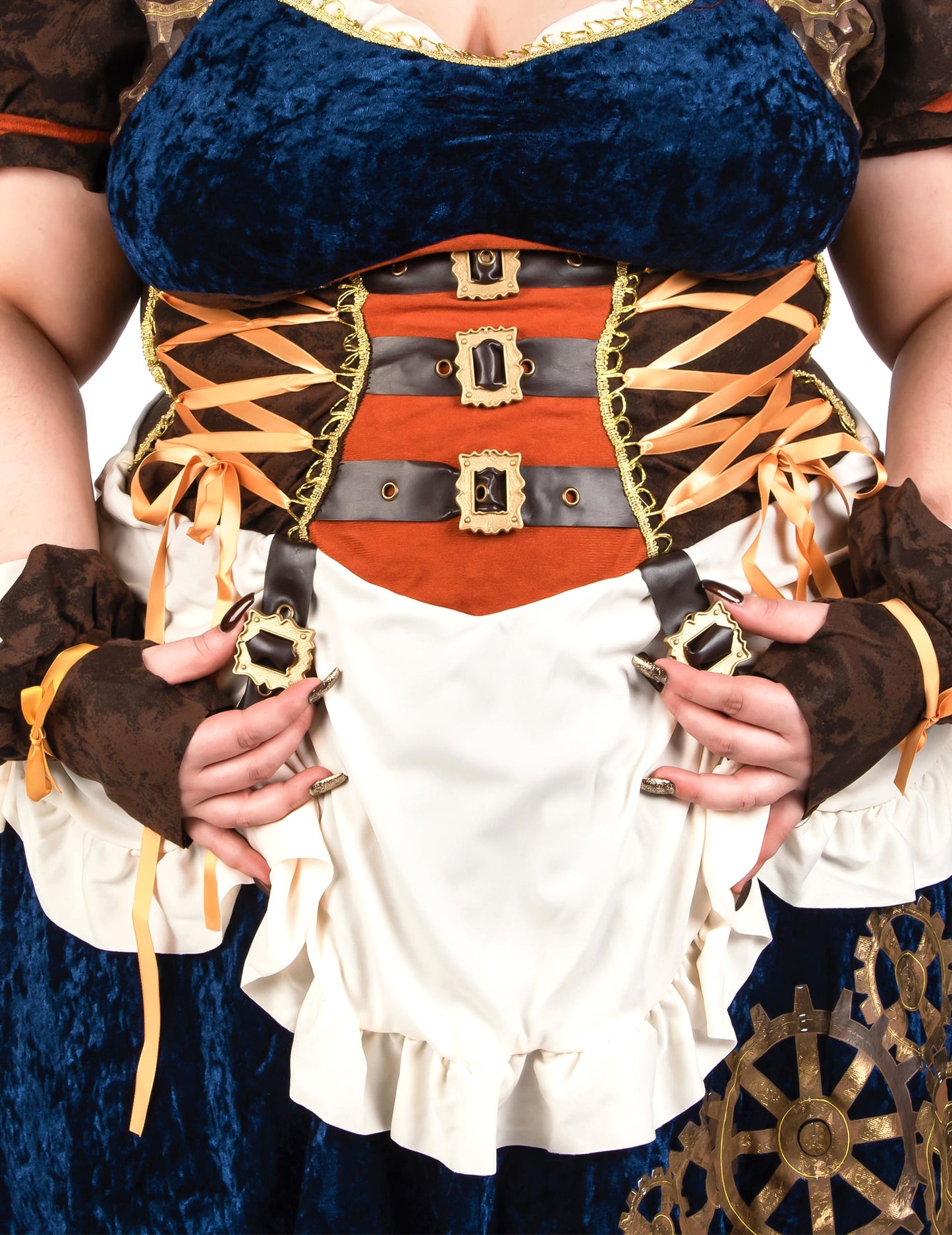 Plus size steampunk kostuum voor dames