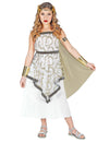 Déguisement robe déesse Grecque pour fille blanc et doré