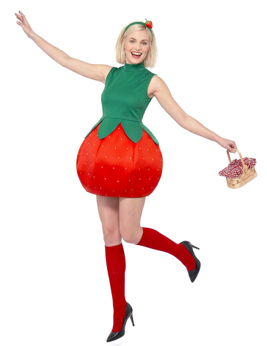 Déguisement robe fraise femme