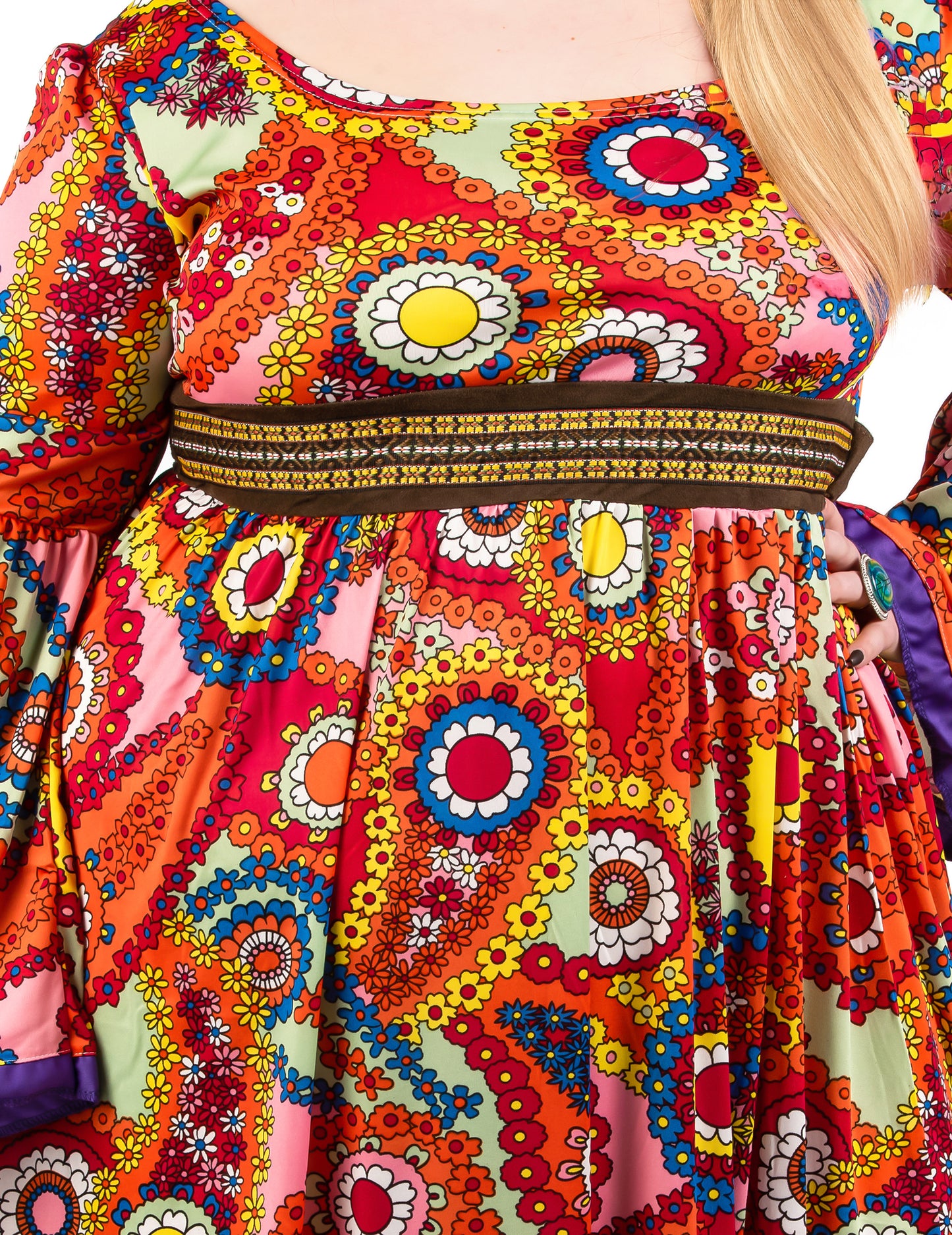 Hippie jurkkostuum in grote maat voor vrouwen