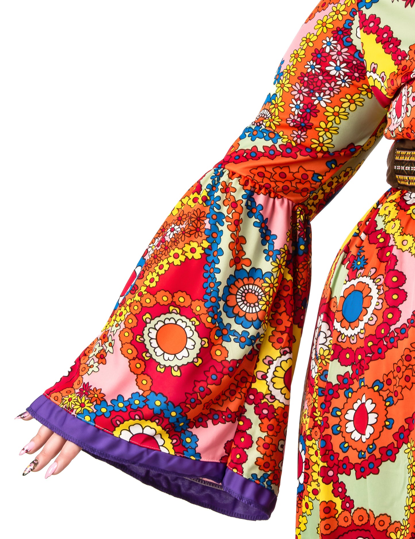 Hippie jurkkostuum in grote maat voor vrouwen