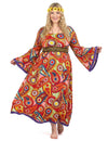 Déguisement robe hippie grande taille femme