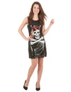Déguisement Robe sequins tête de mort