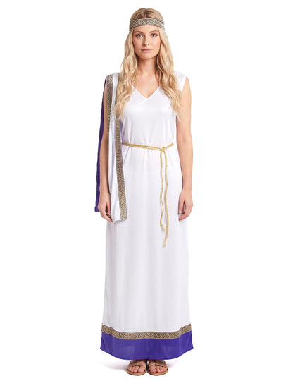 Déguisement Romaine longue violette femme