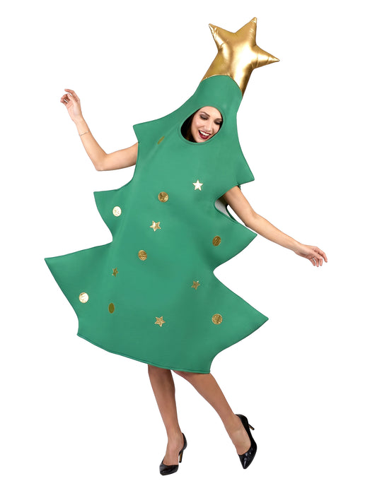 Kerstboom met piek kostuum voor volwassenen