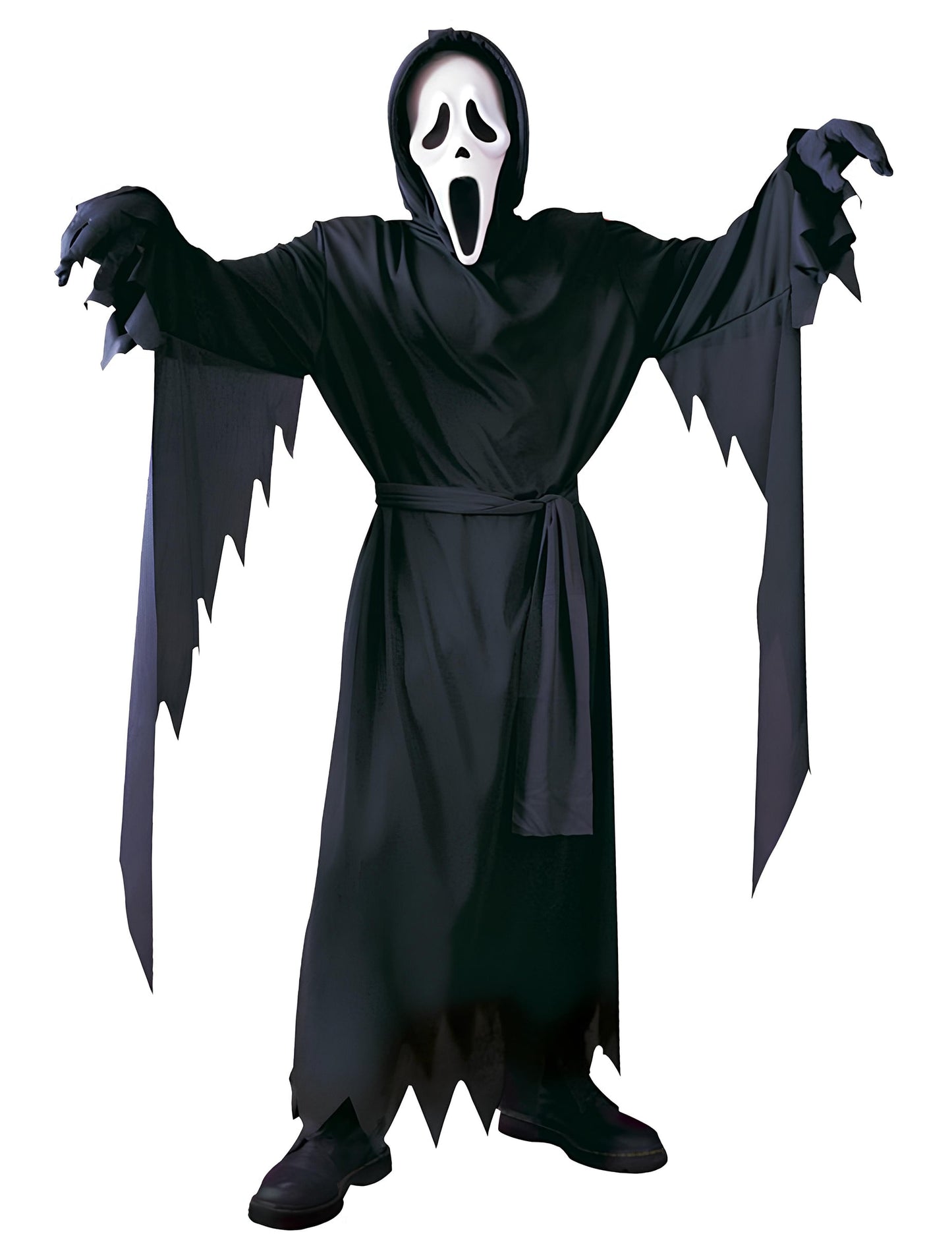 Déguisement Scream™ classique pour adolescent noir avec masque blanc