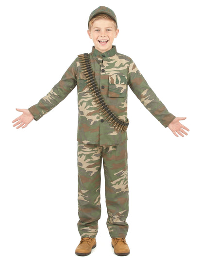 Vue de face du déguisement de soldat pour garçon