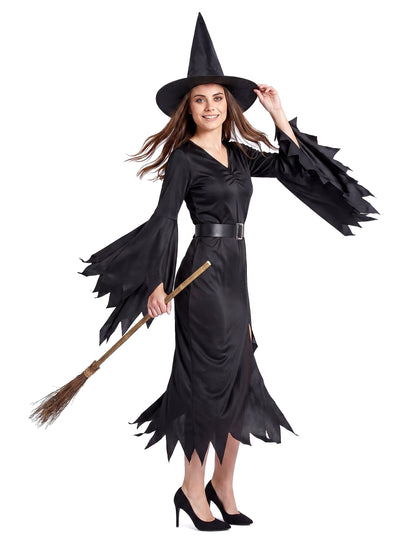 Déguisement sorcière noire sexy femme