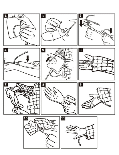 Schéma d'instruction du système du déguisement Spiderbar avec lanceur de liquide