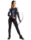 Déguisement Katniss The Hunger Games pour femme noir et gris avec motifs alvéolés