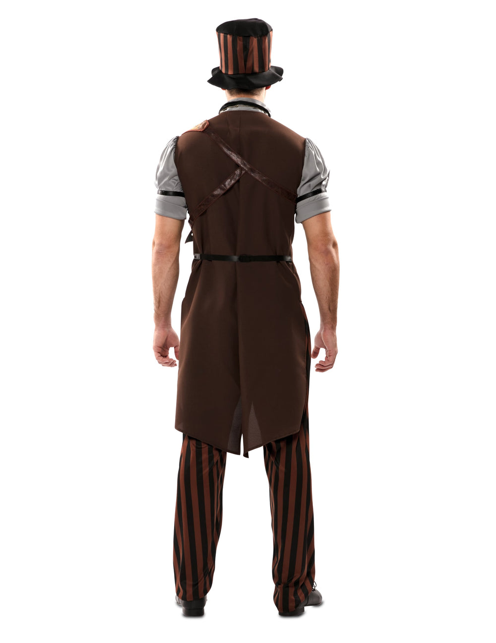 Vue de dos du déguisement steampunk pour homme