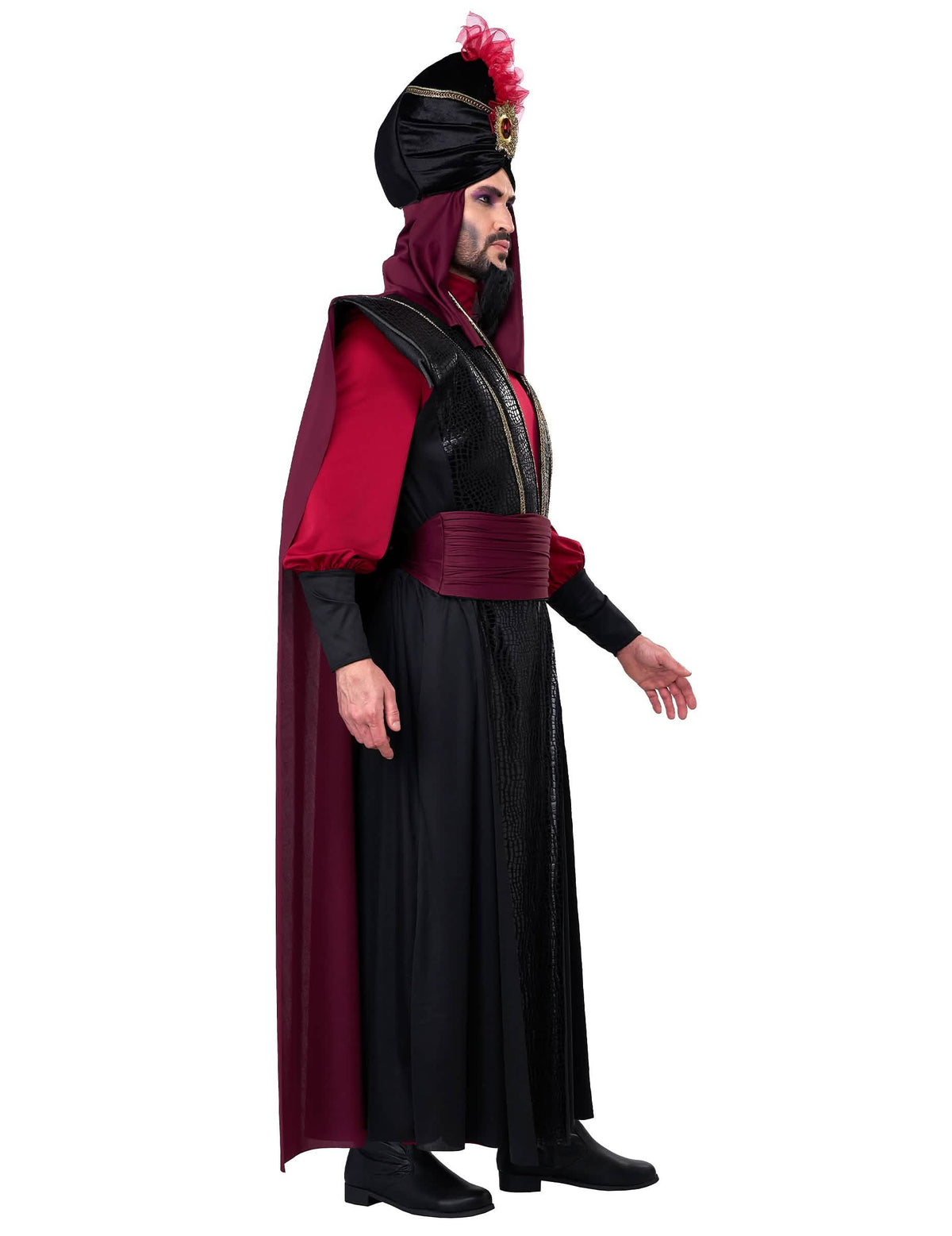 Vue de profil du déguisement de sultan du mal luxe