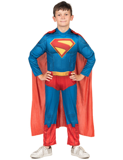 Vue de face du déguisement Superman Luxe