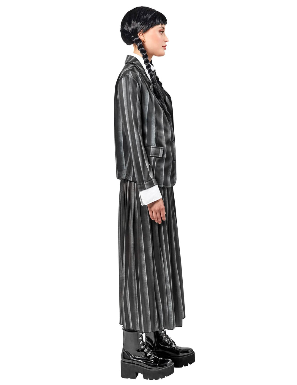 Vue de profil du déguisement uniforme scolaire Mercredi Addams™