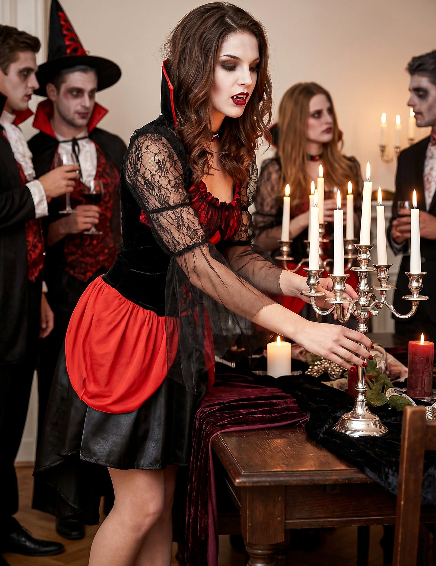 Déguisement Vampire Sexy rouge Femme
