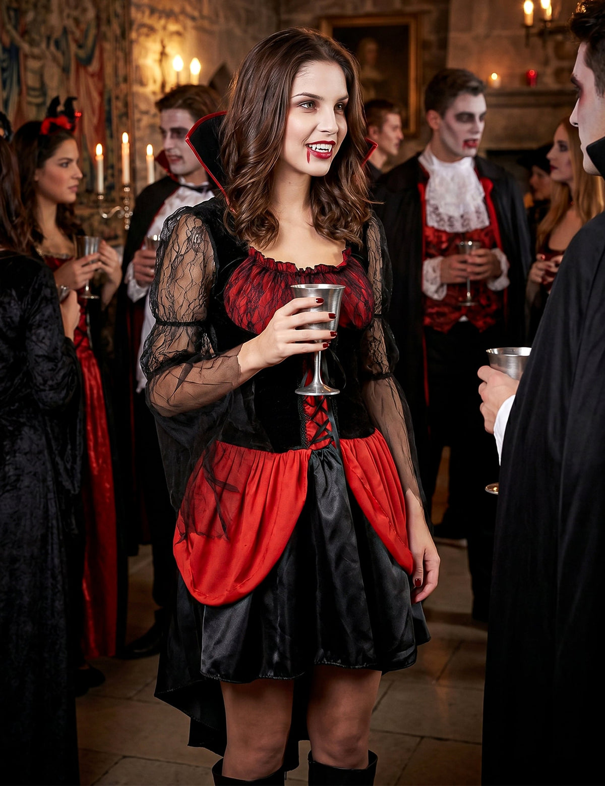 Déguisement Vampire Sexy rouge Femme