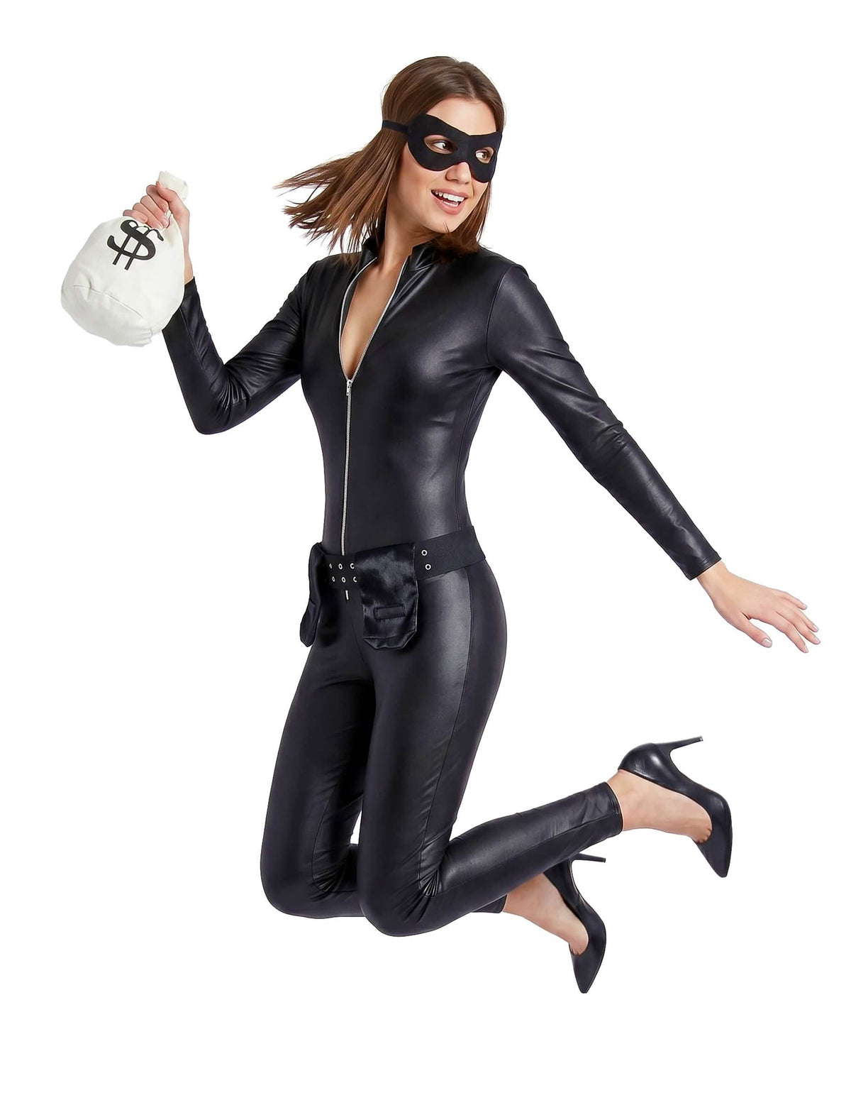 Sexy gemaskerde dief kostuum voor vrouwen