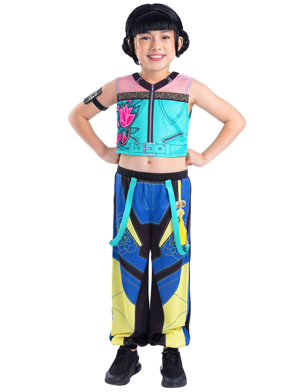 Vue de face du déguisement Zoey Kpop Demon Hunter™ pour fille
