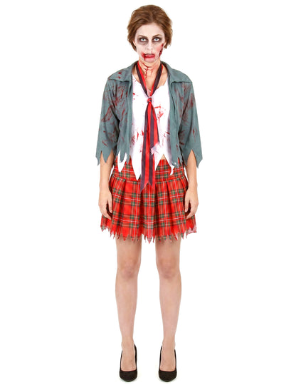 Bebloed Zombie schoolmeisje kostuum voor vrouwen