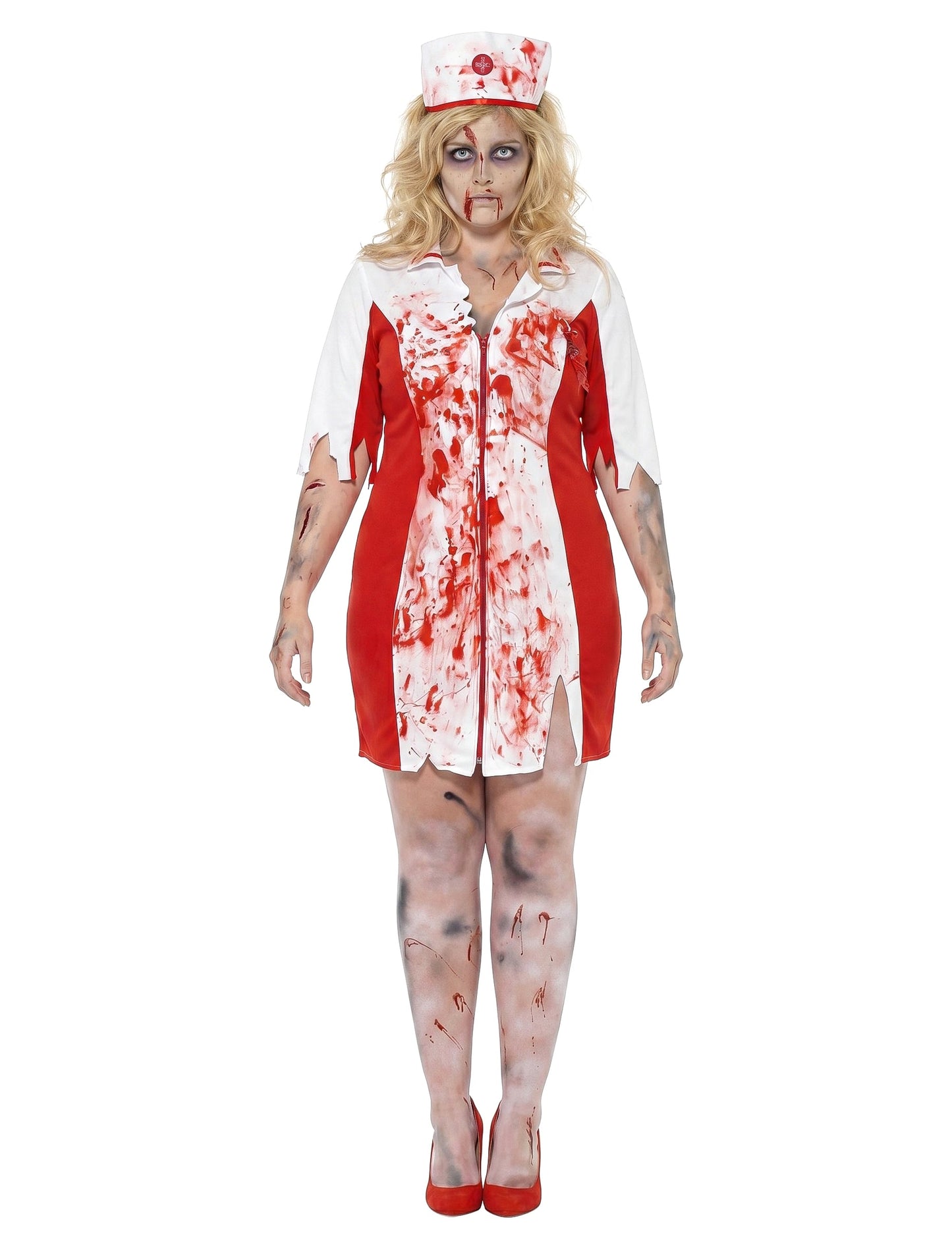 Bebloede verpleegster outfit voor dames Halloween