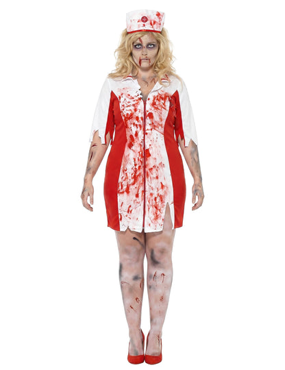 Bebloede verpleegster outfit voor dames Halloween