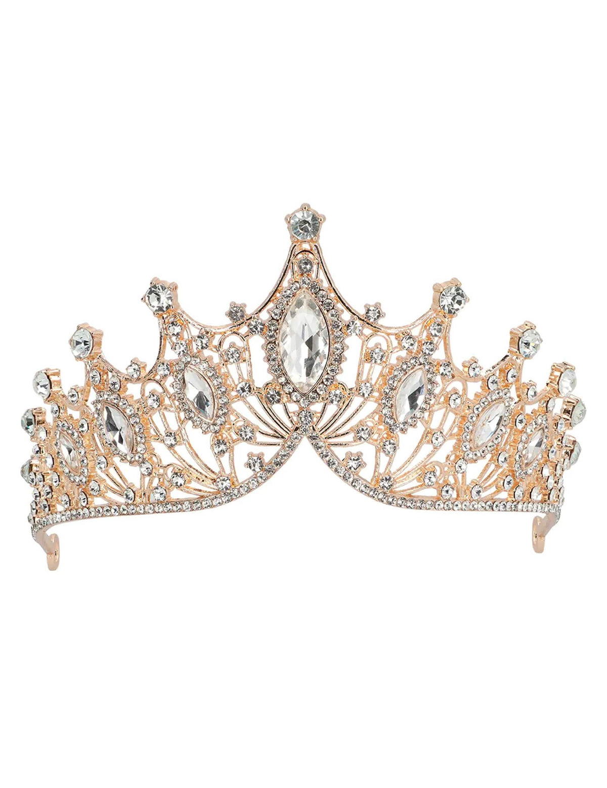 Diadème royal métallique rose gold adulte