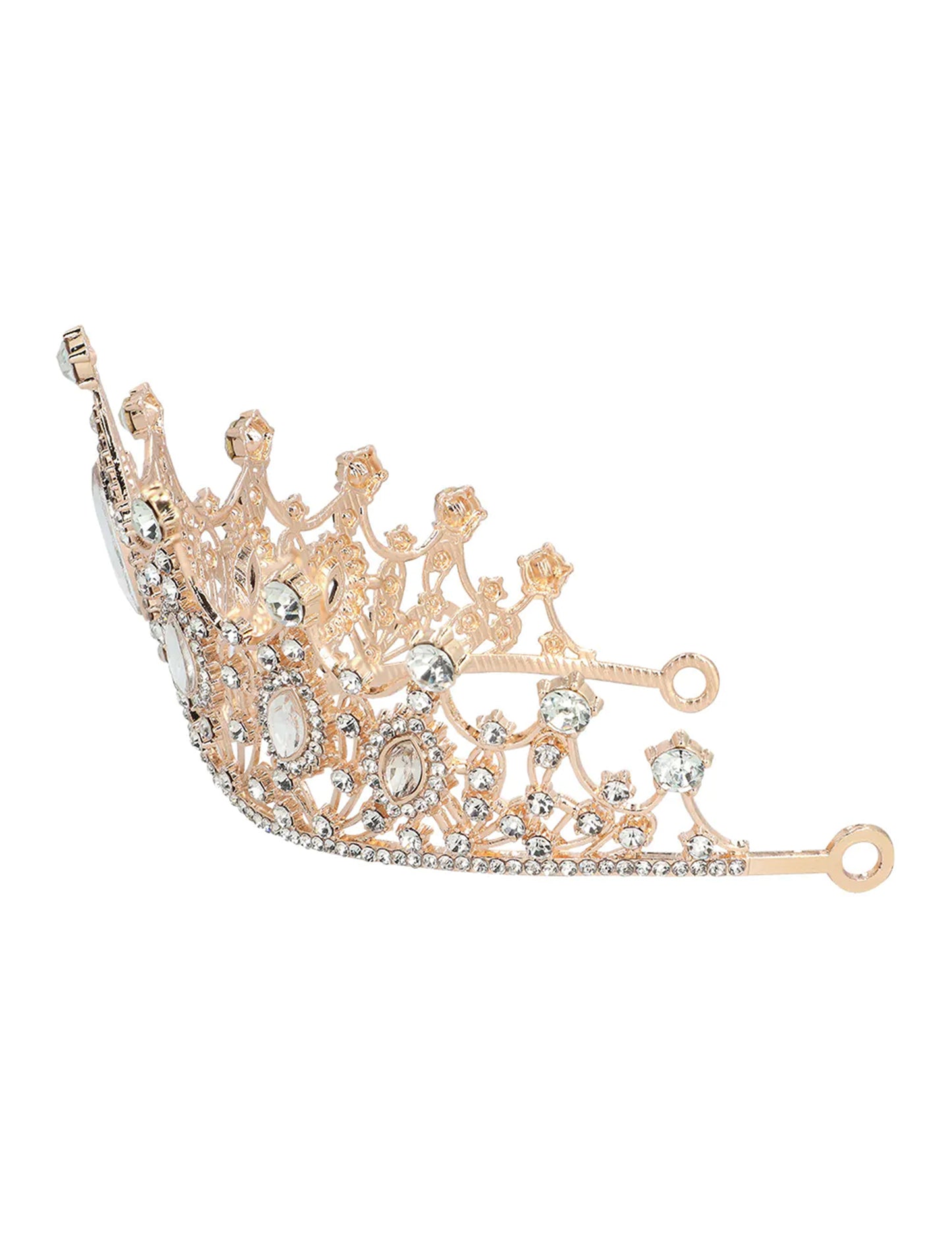Diadème royal métallique rose gold adulte