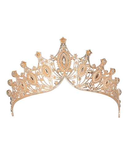 Diadème royal métallique rose gold adulte