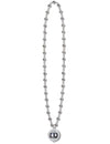 Collier boule Disco pour adulte argenté
