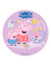 Peppa Pig™ New Baby eetbare ouwel taartschijf 20 cm