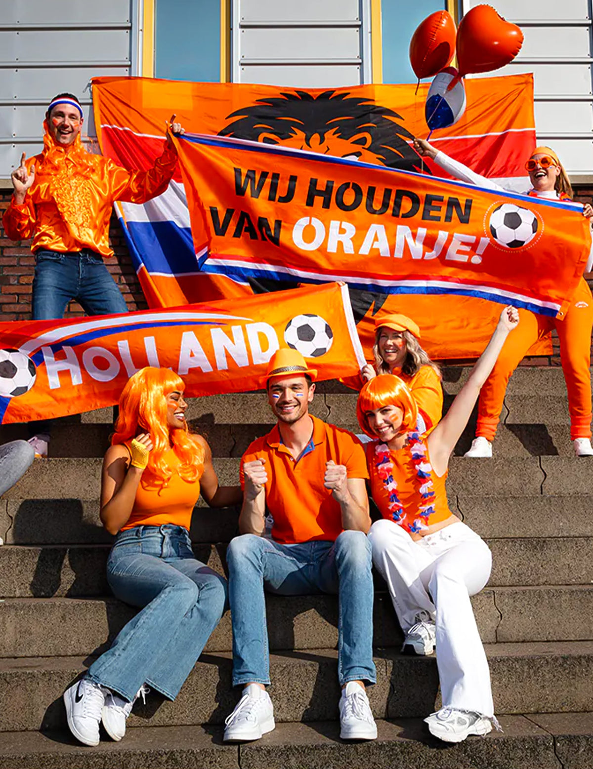 Grote supportervlag Nederland 200 x 300 cm