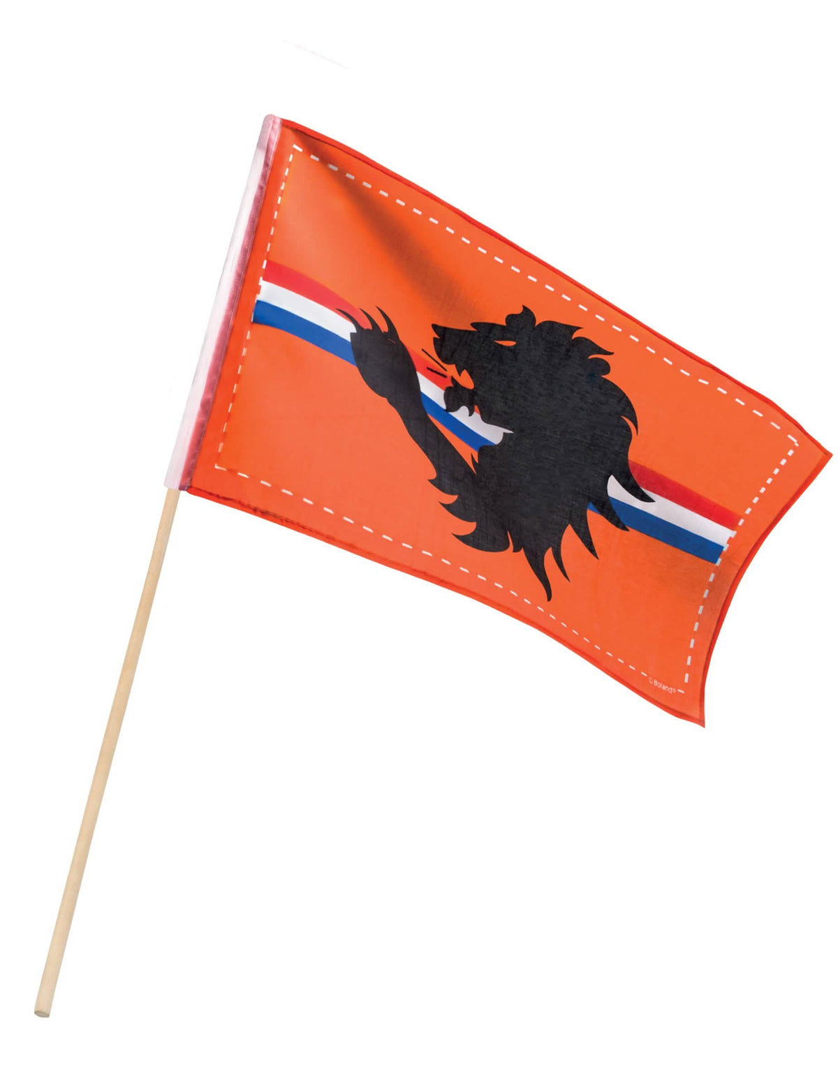 Drapeau supporter Pays-Bas pour supporter orange avec lion noir