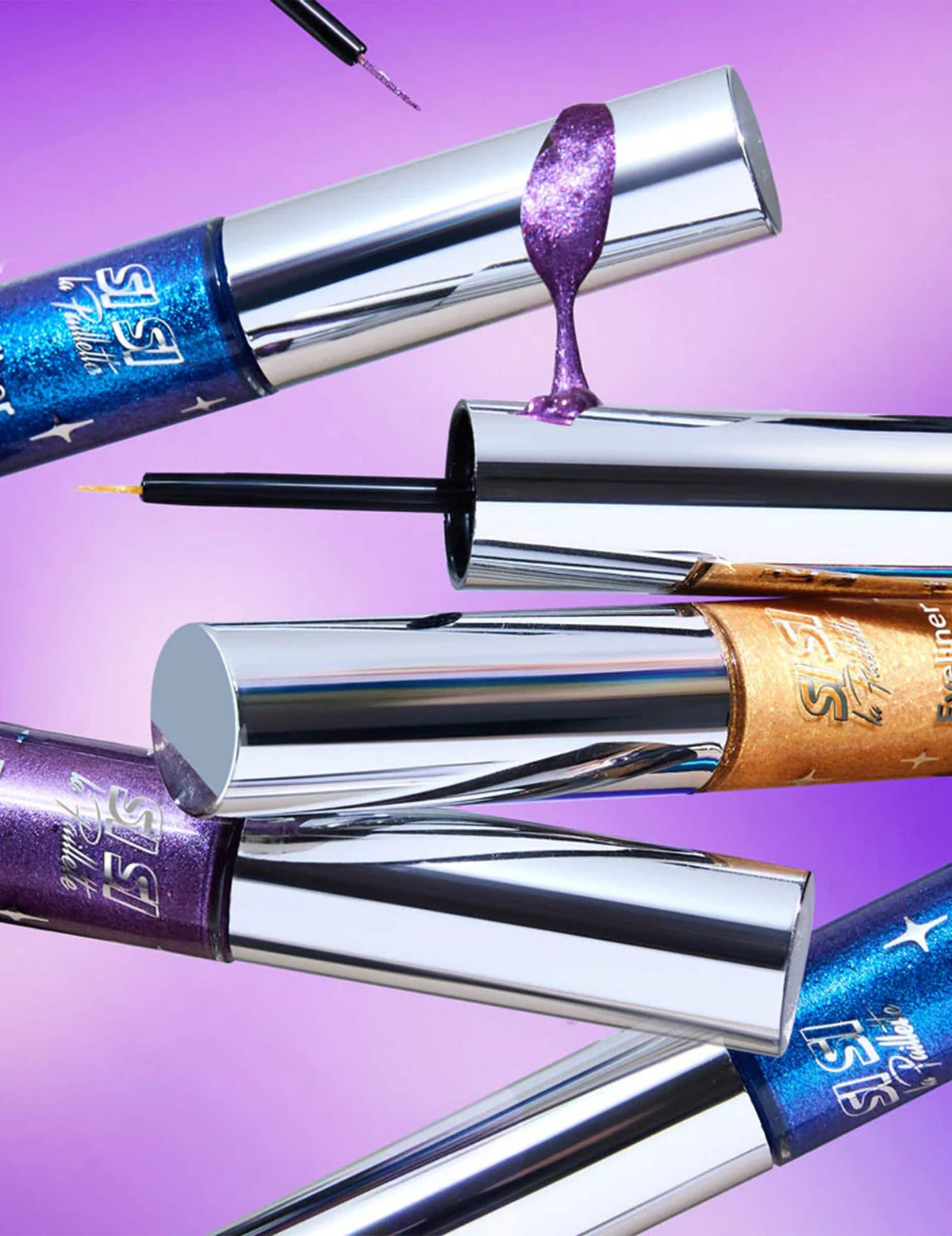 Eyeliner pailleté bleu électrique Si si la paillette™