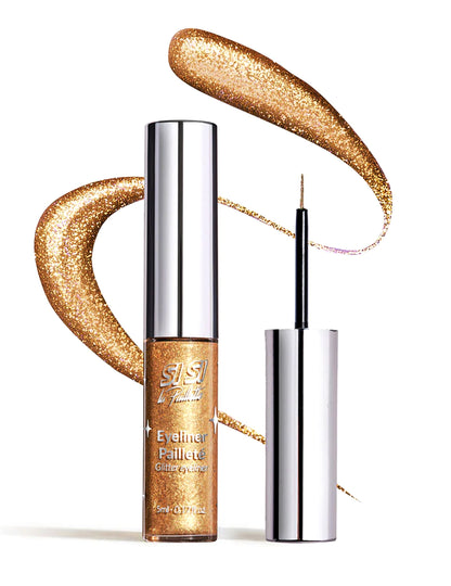 Glitter eyeliner metallic goud Si si la paillette™