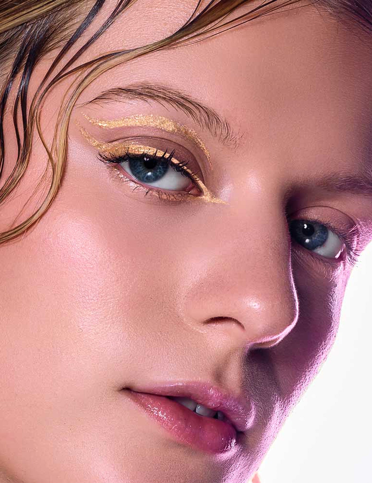 Glitter eyeliner metallic goud Si si la paillette™
