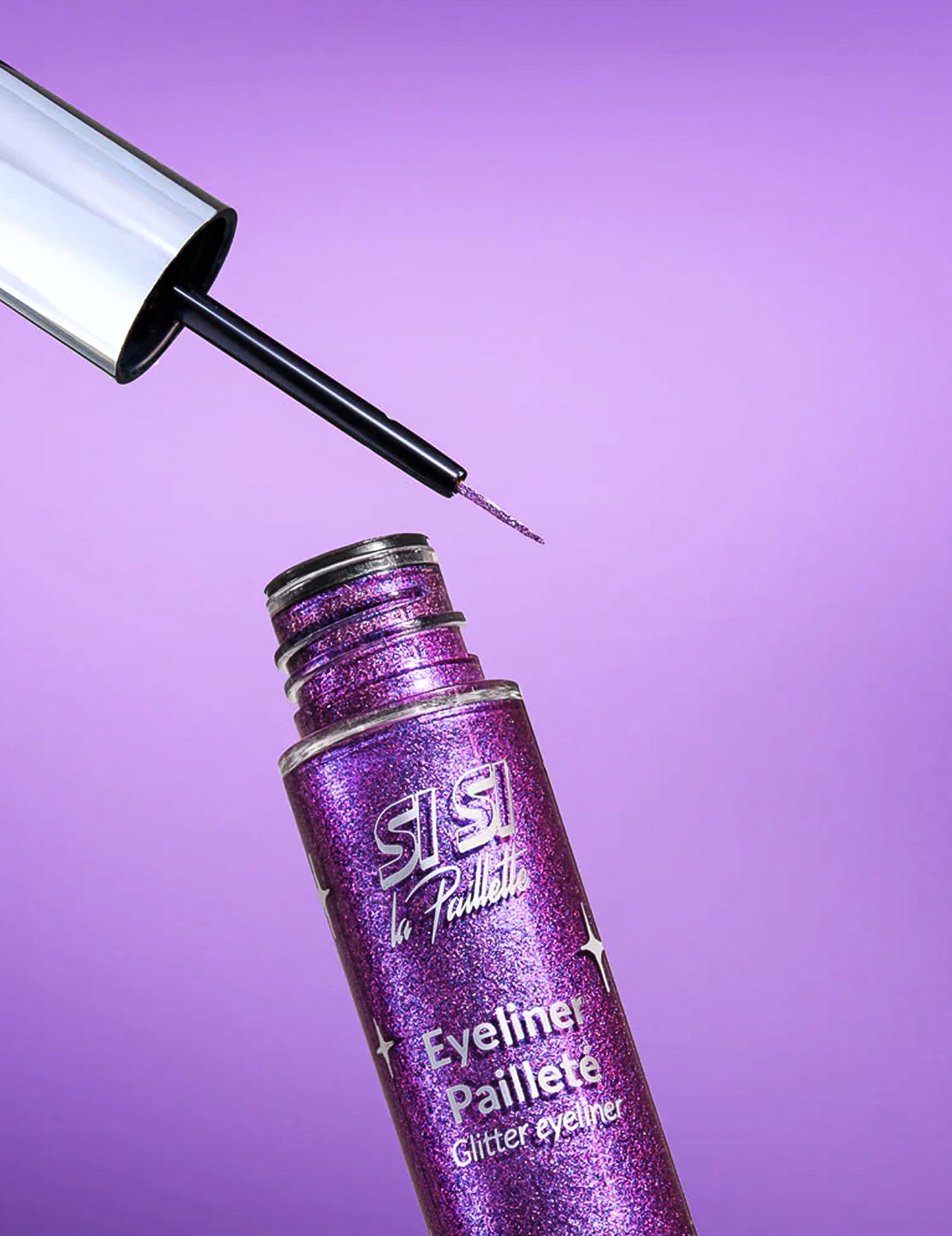 Glitter eyeliner paars Si si la paillette™