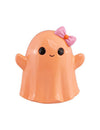 Glimlachend pasteloranje hars spook 20 cm
