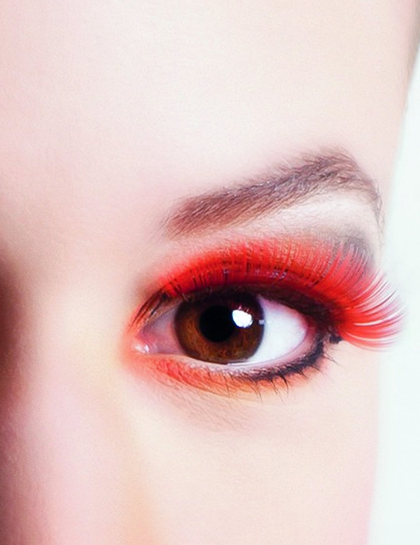 Faux cils courts pour adulte rouges