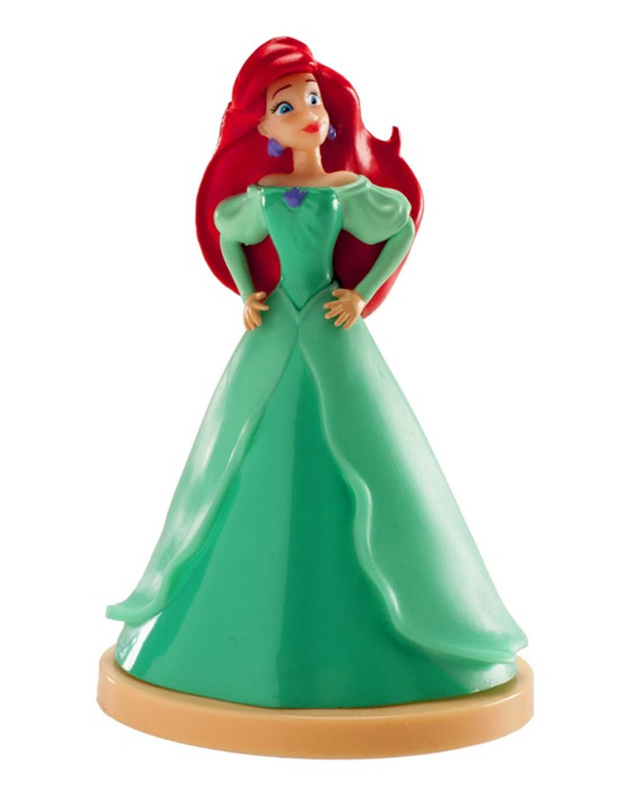 Plastic figuurtje Ariel De kleine zeemeermin voor kinderen groene jurk