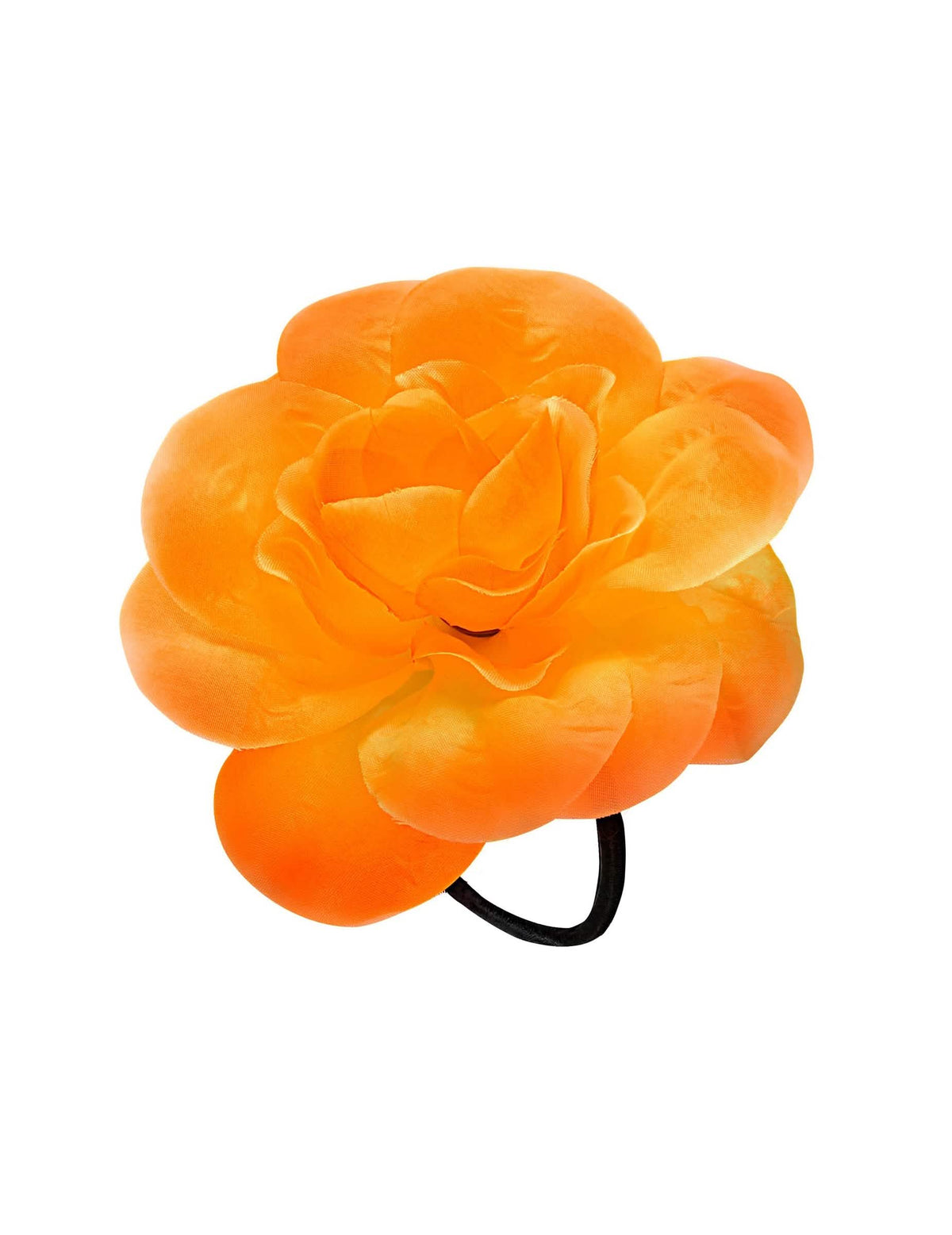 Fleur orange et jaune avec élastique pour cheveux