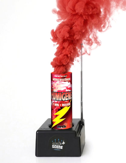 Fumigène à allumage électrique pour adulte rouge 1 minute