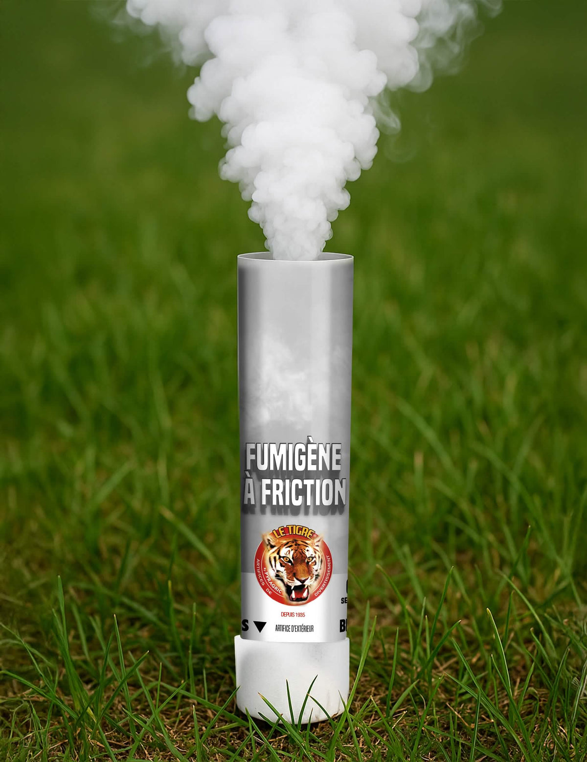 Fumigène à friction pour extérieur blanc 1 minute