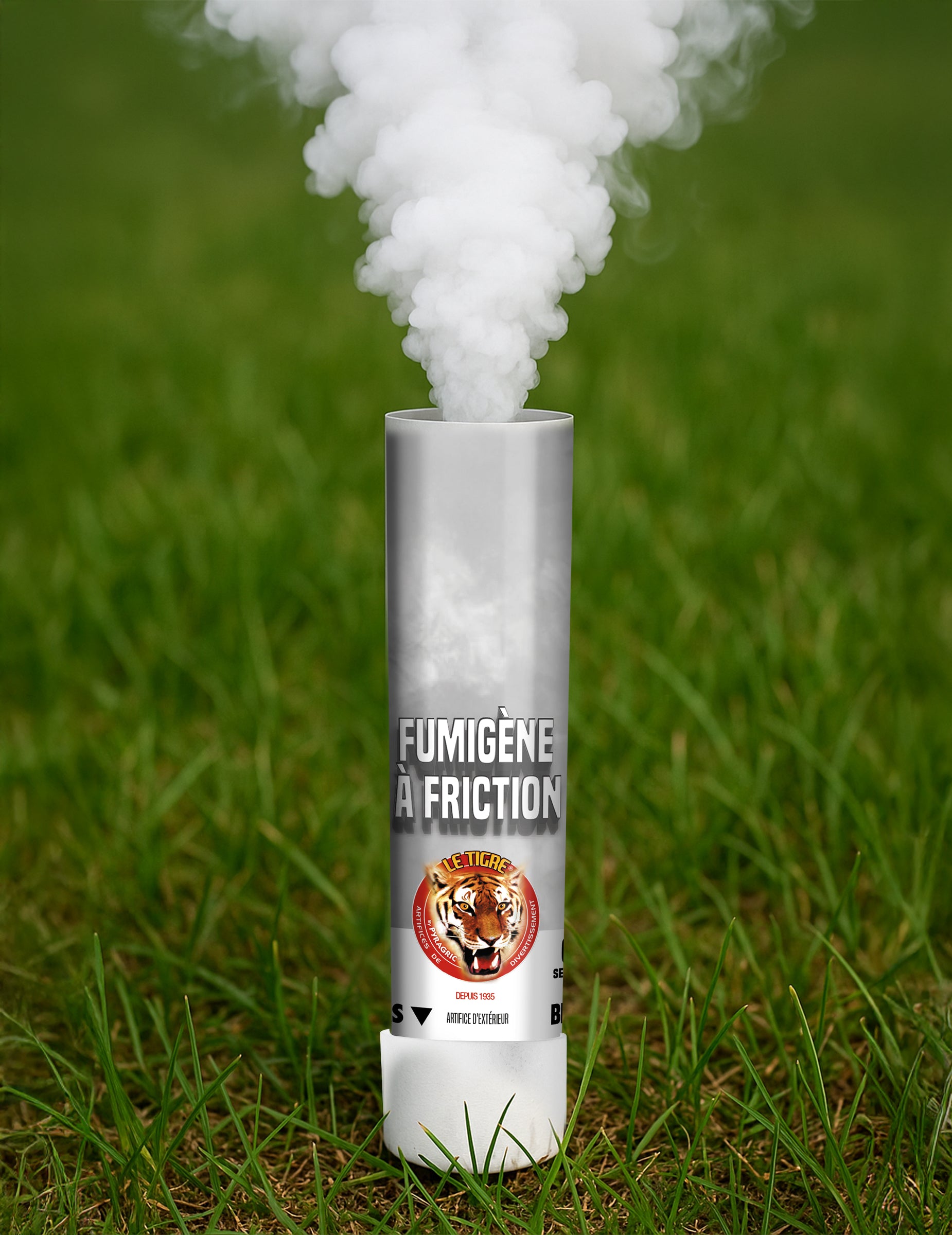 Fumigène à friction pour extérieur blanc 1 minute