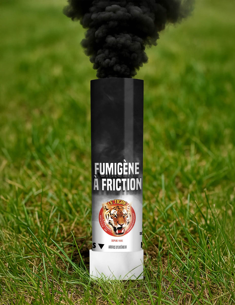Fumigène à friction pour fête noir 1 minute
