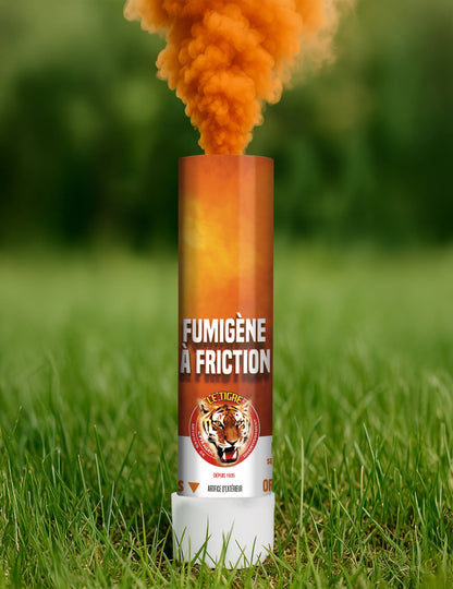 Fumigène à friction Le Tigre pour artifice d'extérieur orange 1 minute
