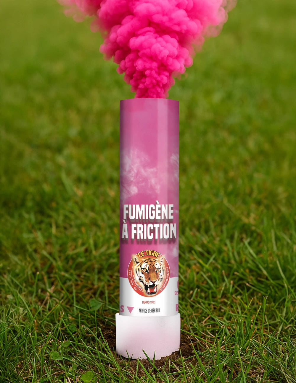 Fumigène à friction rose 1 minute